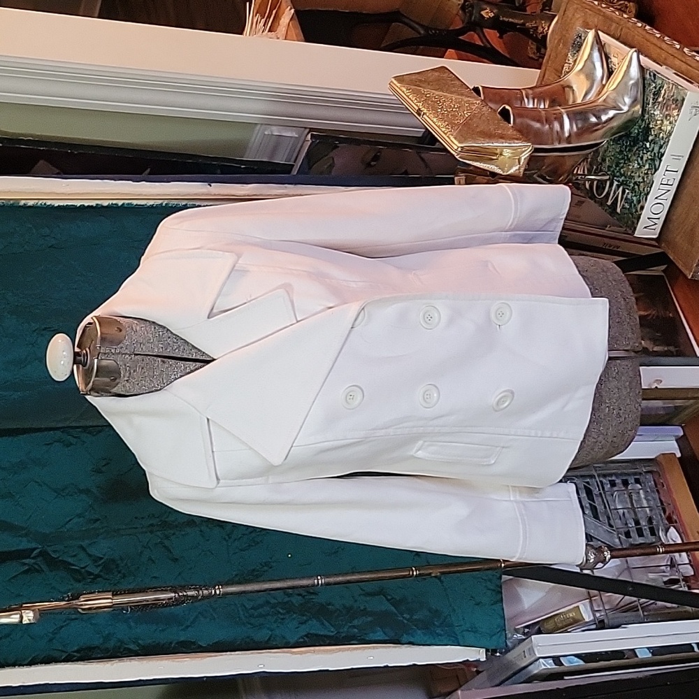Old Navy White Pea Coat